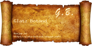 Glatz Botond névjegykártya